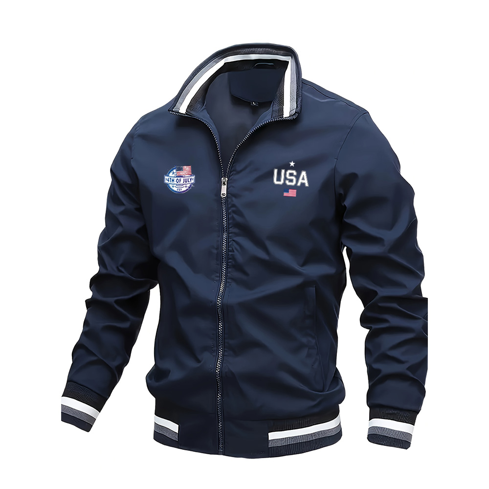 Mens Fashion Bomber Jacket - 남성용 고품질 패션 캐주얼 미국 레터