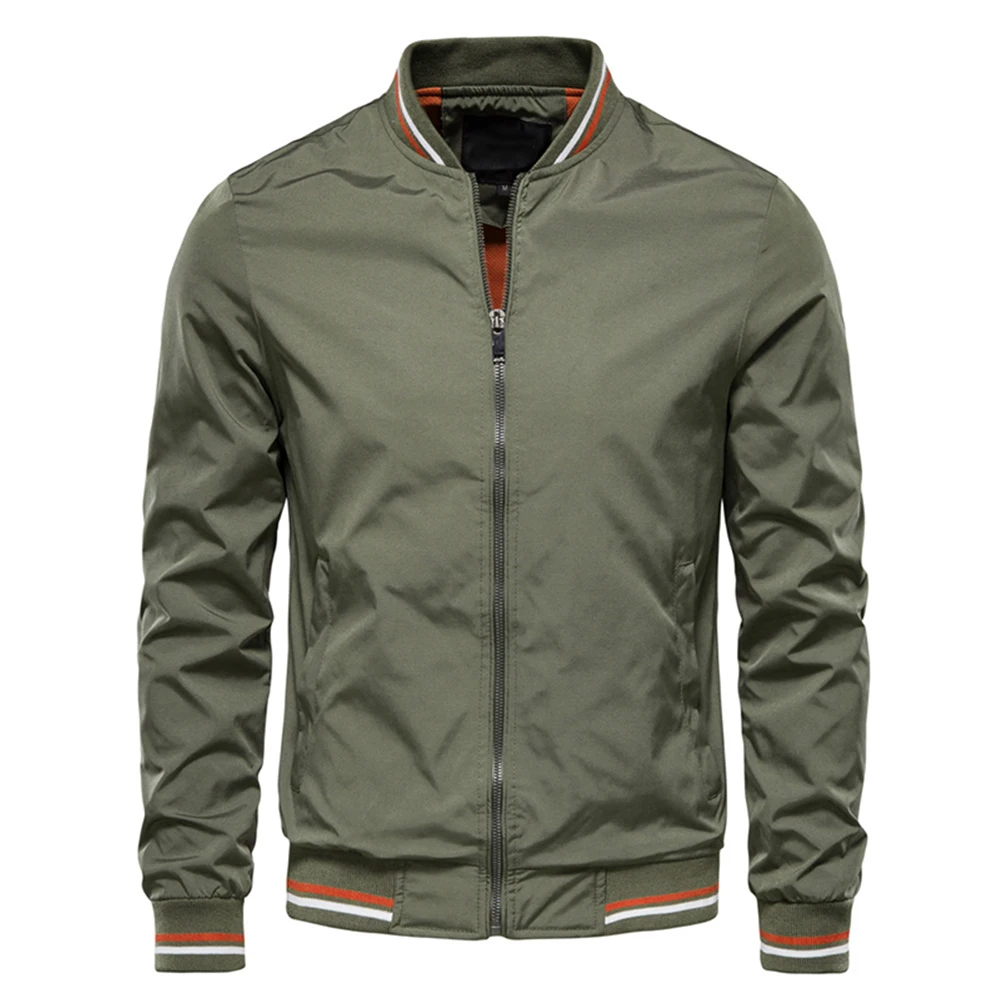 Mens Fashion Bomber Jacket - 봄 여름 봄버 재킷 남성 블랙