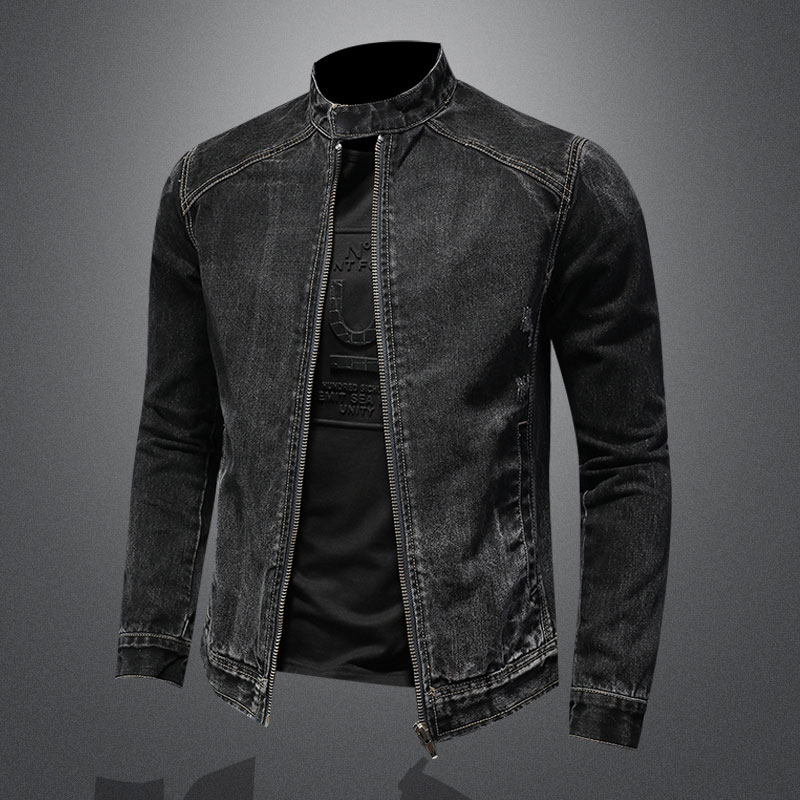 Mens Fashion Bomber Jacket - 남성용 빈티지 스탠드 칼라 파일럿 코트