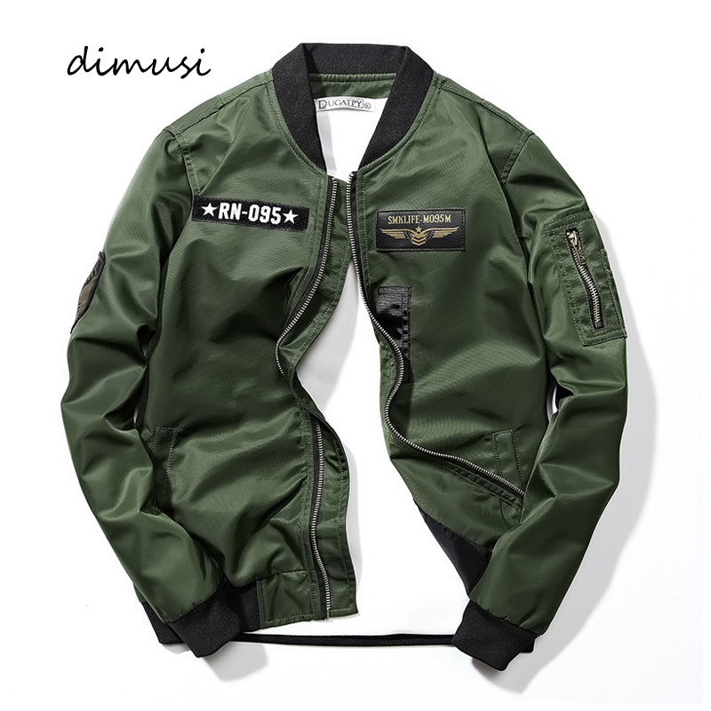 Mens Fashion Bomber Jacket - DIMUSI 남성용 폭격기 재킷 캐주얼 남성