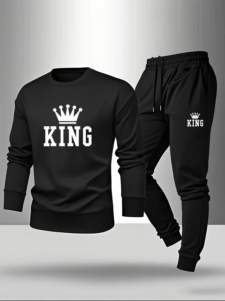 Men'S Fashion Outfits 2026 - 킹 프린트 남성 긴팔 티셔츠 &