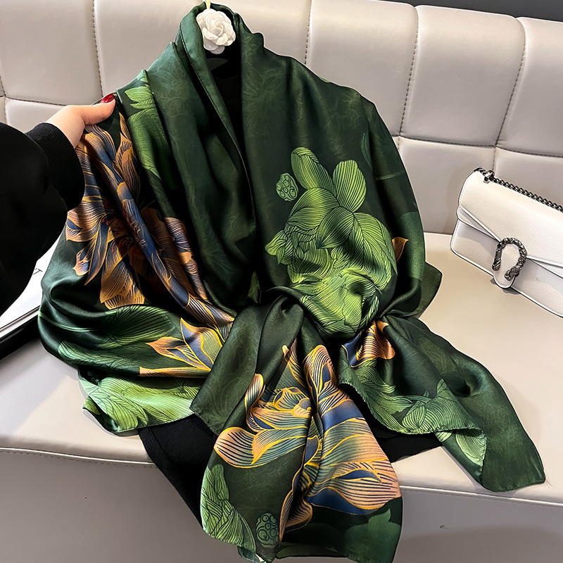 봄 여름 소프트 판초 스카프 남녀 패션 프린트 실크 스 - Mens Fashion Poncho 리뷰 및 가격
