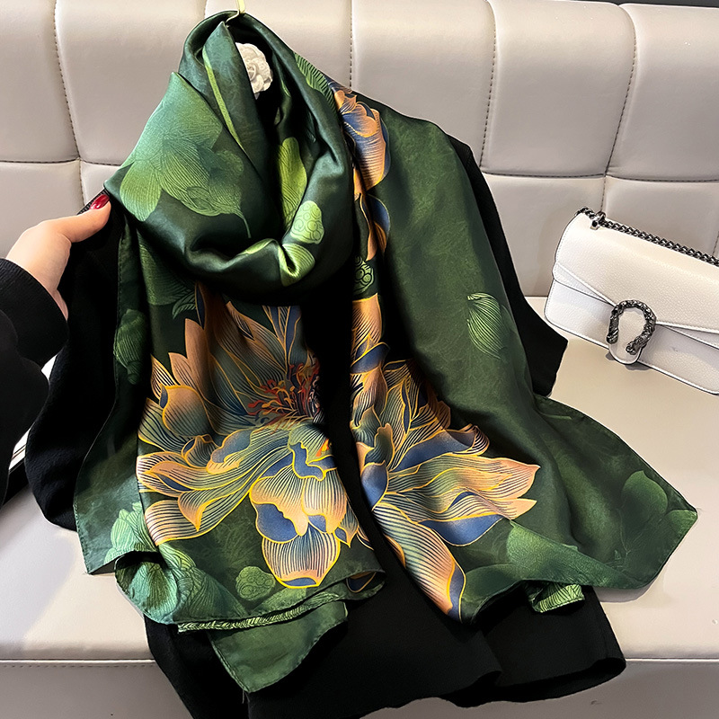 봄 여름 소프트 판초 스카프 남녀 패션 프린트 실크 스 - Mens Fashion Poncho 리뷰 및 가격