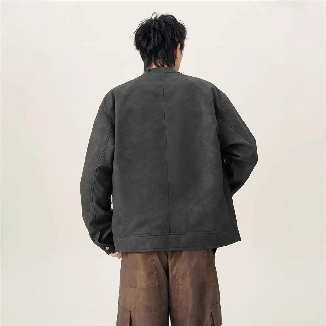 남성용 아메리칸 레트로 브라운 가죽 재킷 남성 오토바이 - Mens Fashion Bomber Jacket 리뷰 및 가격