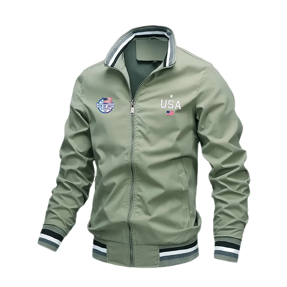 남성용 고품질 패션 캐주얼 미국 레터 그래픽 프린트 아 - Mens Fashion Bomber Jacket 리뷰 및 가격