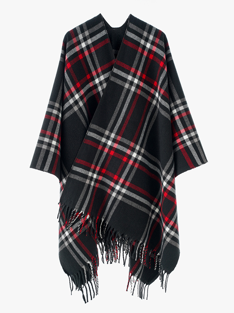 겨울 여성 남성 스카프 레이어드 판초 우아한 레트로 플 - Mens Fashion Poncho 리뷰 및 가격