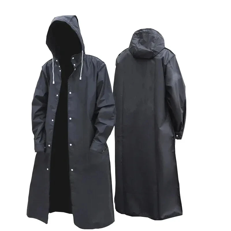성인 방수 긴 비옷, 블랙 패션, 남성 후드 비옷, 야 - Mens Fashion Poncho 리뷰 및 가격