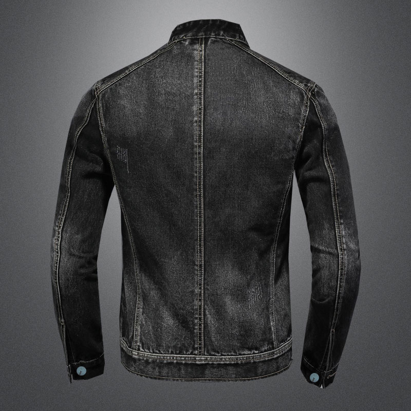남성용 빈티지 스탠드 칼라 파일럿 코트 데님 봄버 재킷 - Mens Fashion Bomber Jacket 리뷰 및 가격
