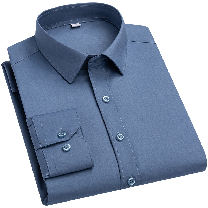 대나무 섬유 탄성 남성용 긴팔 셔츠, 슬림핏 포스, 비 - Dress Shirt Non-Iron 리뷰 및 가격