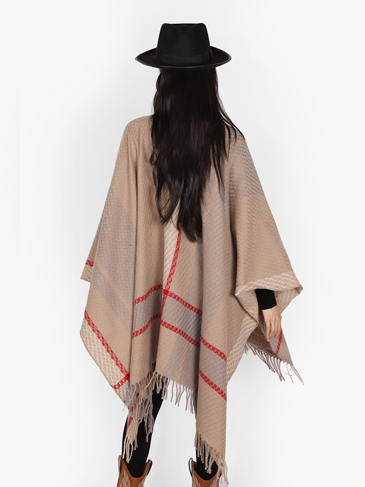 겨울 여성 남성 스카프 레이어드 판초 우아한 레트로 스 - Mens Fashion Poncho 리뷰 및 가격