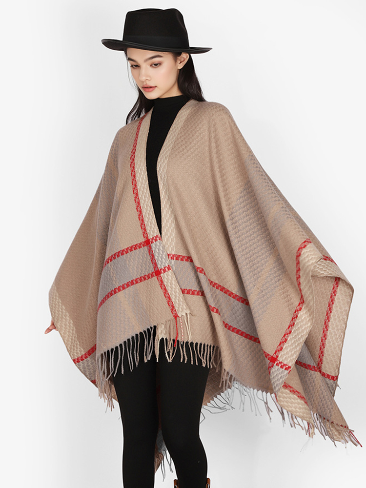 겨울 여성 남성 스카프 레이어드 판초 우아한 레트로 스 - Mens Fashion Poncho 리뷰 및 가격