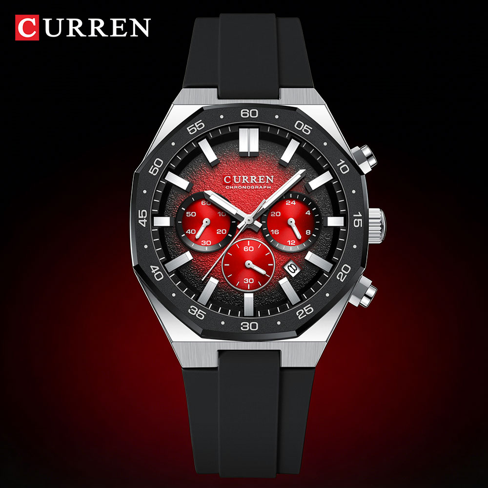 커렌 패션 캐주얼 남성 스포츠 시계 크로노그래프 실리콘 - Mens Fashion Watch 리뷰 및 가격