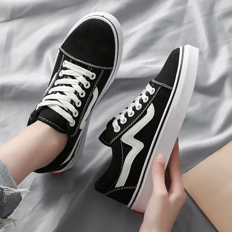 여성용 야외 통기성 스케이트보드 캔버스 워킹 트레이너, - Vans Shoes Old Skool 리뷰 및 가격