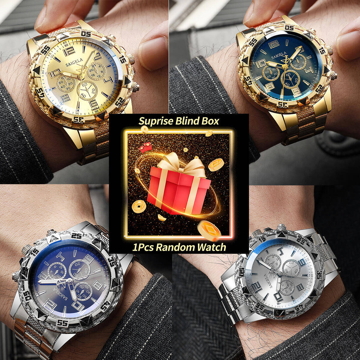 1PC 서프라이즈 미스터리 시계 블라인드 박스 - 남성 - Mens Fashion Watch 리뷰 및 가격