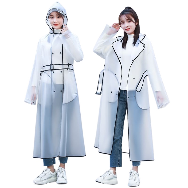 패션 싱글 투명 우비 긴 후드 레인 판초 야외 하이킹  - Mens Fashion Poncho 리뷰 및 가격