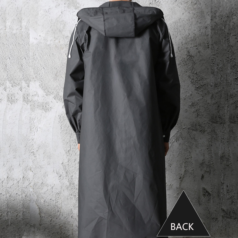 블랙 패션 성인 방수 긴 비옷 여성 남성 비옷 야외 하 - Mens Fashion Poncho 리뷰 및 가격